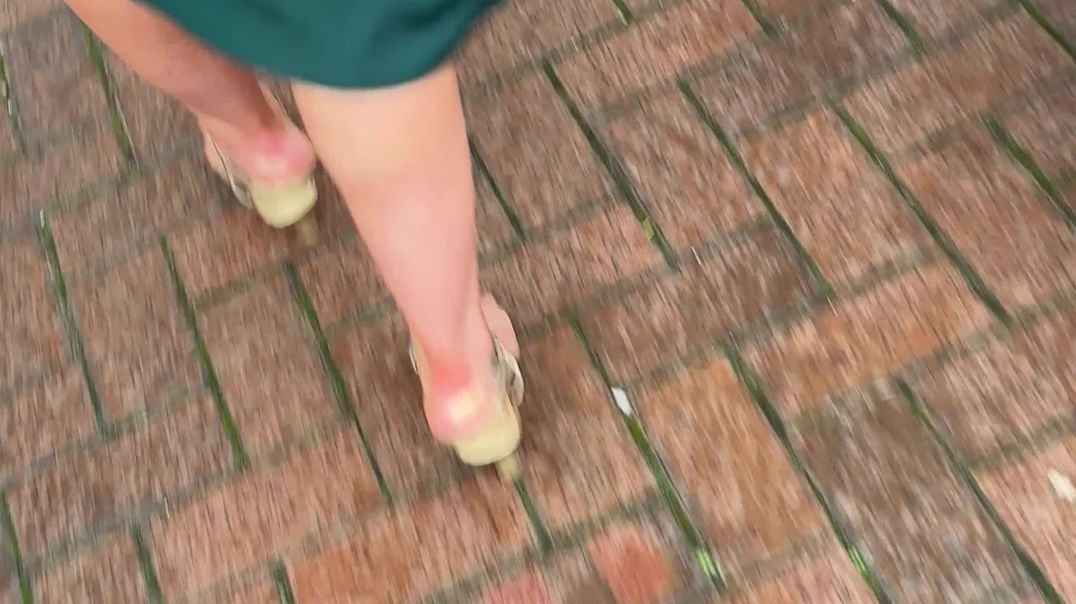 Wife slipping in heels