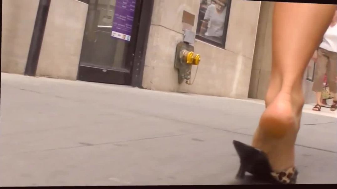 2026 213 SLAPPING FEET STREET MILF  with Mules