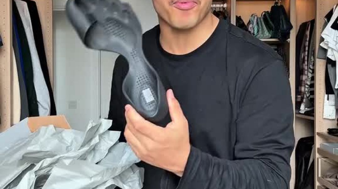 Trying on the Balanciaga zero shoe