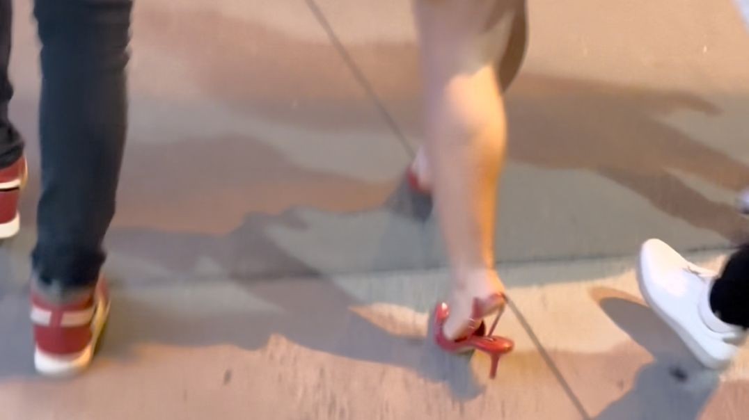Red Slingbacks Falling Down