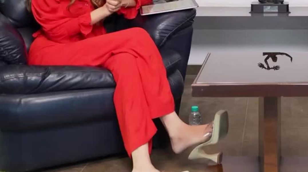 dangling clear slides in an indian tv-show